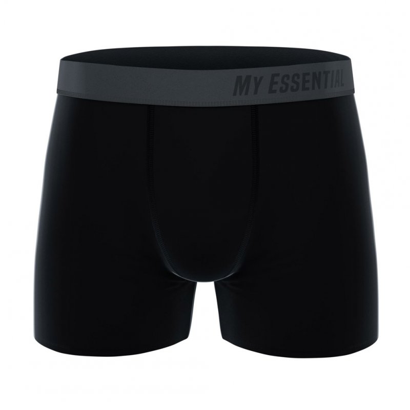 MY ESSENTIAL CLOTHING Lot de 3 Boxers Homme Coton Bio BCX3BLK Noir