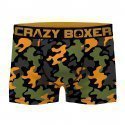 CRAZYBOXER 2 Boxers Homme Coton Bio BCBCX2 CAMO Noir Orange