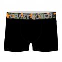 CRAZYBOXER 2 Boxers Homme Coton Bio BCBCX2 CAMO Noir Orange