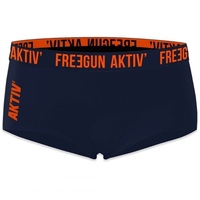FREEGUN Boxer Femme Microfibre MAT Bleu Orange AKTIV