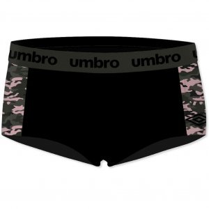 UMBRO Boxer Femme Microfibre CAM Noir Kaki