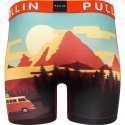 PULL IN Boxer long Homme Microfibre  GOLDENROAD Orange Bleu