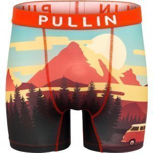 PULL IN Boxer long Homme Microfibre  GOLDENROAD Orange Bleu