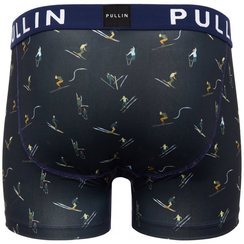 PULL IN Boxer Homme Microfibre SKI RUNDOWN Vert Marine