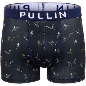 PULL IN Boxer Homme Microfibre SKI RUNDOWN Vert Marine