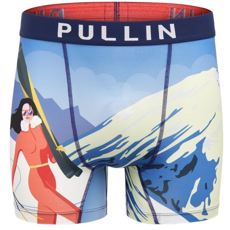PULL IN Boxer long Homme Microfibre SKIVACATION Bleu Blanc