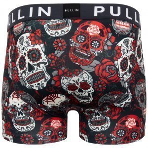 PULL IN Boxer Homme Microfibre CRANE SUGARSKULL Noir Rouge