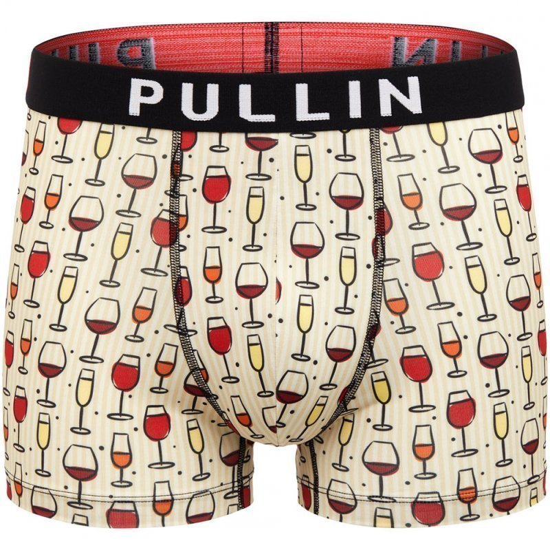 PULL IN Boxer Homme Microfibre Vin VINO Beige Noir