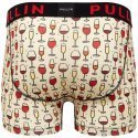 PULL IN Boxer Homme Microfibre Vin VINO Beige Noir