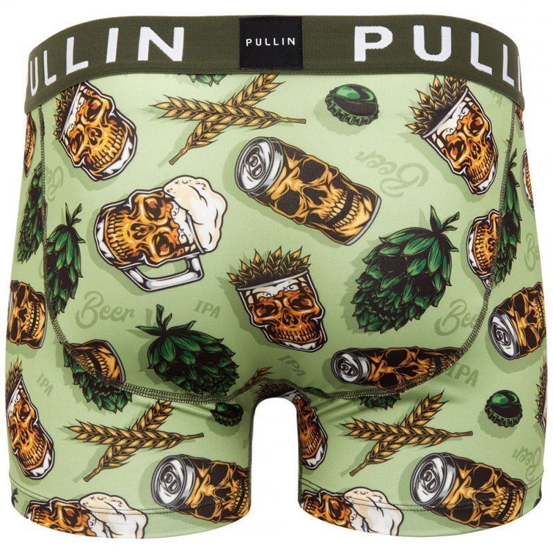 PULL IN Boxer  Homme Microfibre CRANE IPA Vert noir