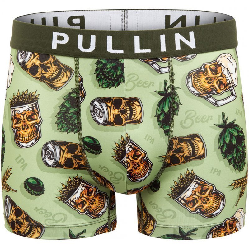 PULL IN Boxer  Homme Microfibre CRANE IPA Vert noir