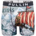 PULL IN Boxer Long Homme Microfibre VIKINGS Blanc gris