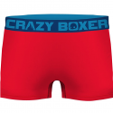 CRAZYBOXER Lot de 2 Boxers Homme Coton Bio BCBCX2 REQ Bleu Rouge