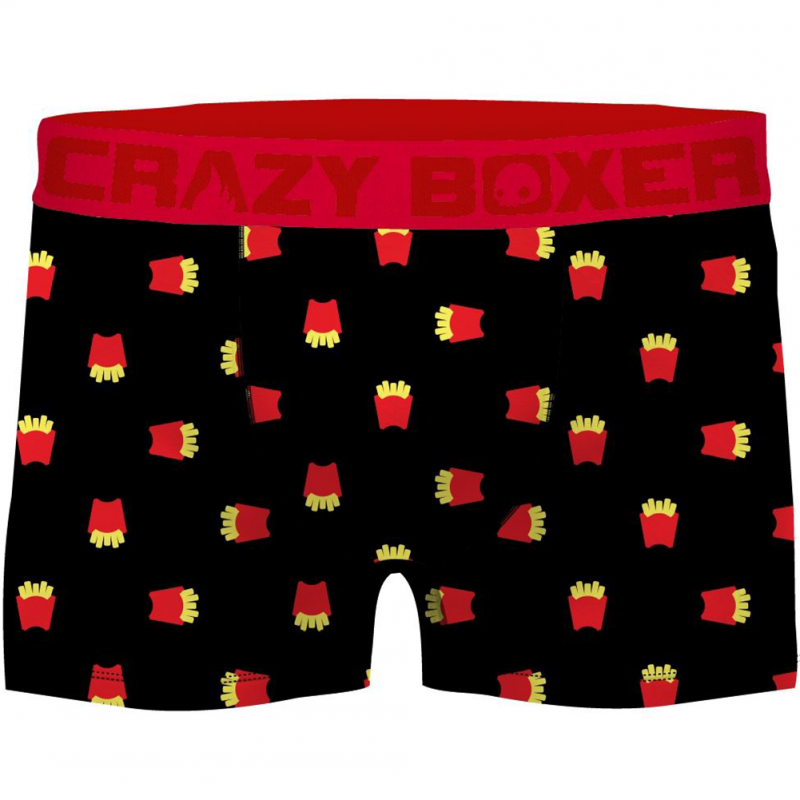 CRAZYBOXER Lot de 2 Boxers Homme Coton Bio BCBCX2 FRI Noir Rouge