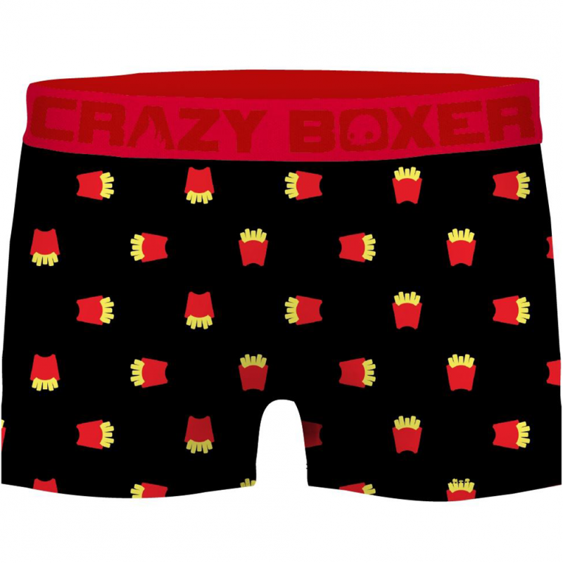 CRAZYBOXER Lot de 2 Boxers Homme Coton Bio BCBCX2 FRI Noir Rouge