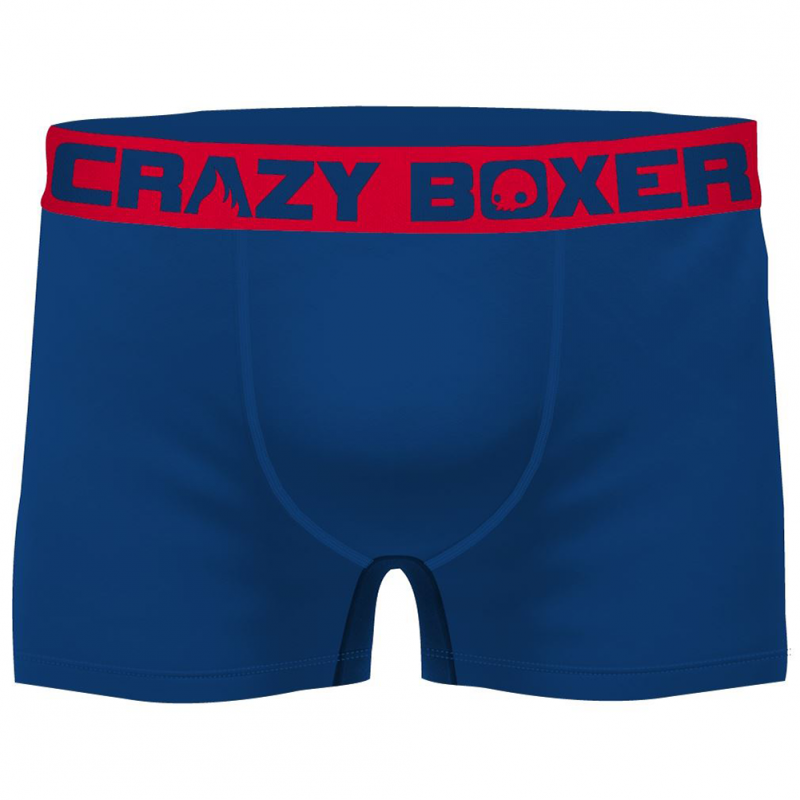 CRAZYBOXER Lot de 2 Boxers Homme Coton Bio BCBCX2 DOT Bleu Rouge