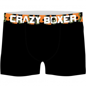 CRAZYBOXER Lot de 2 Boxers Homme Coton Bio BCBCX2 UNI1 Noir Gris