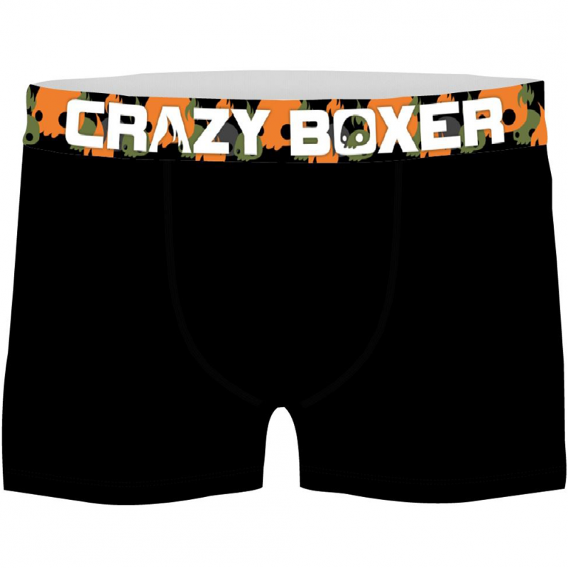 CRAZYBOXER Lot de 2 Boxers Homme Coton Bio BCBCX2 UNI1 Noir Gris