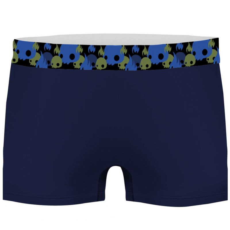 CRAZYBOXER Lot de 2 Boxers Homme Coton Bio BCBCX2 UNI2 Bleu Gris