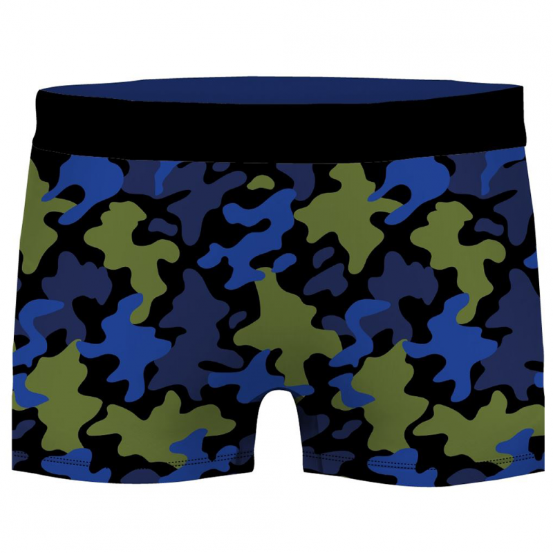 CRAZYBOXER Lot de 2 Boxers Homme Coton Bio BCBCX2 CAM2 Bleu Noir