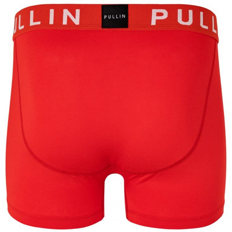 PULL IN Boxer Homme Coton Bio UNI RED21 Rouge Blanc