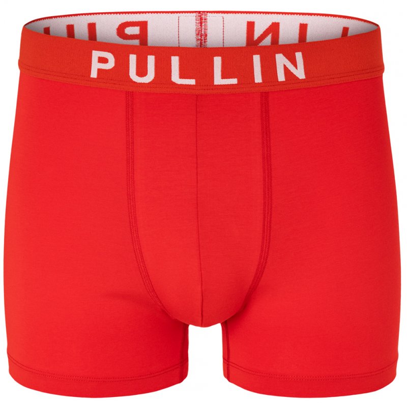 PULL IN Boxer Homme Coton Bio UNI RED21 Rouge Blanc