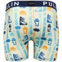 PULL IN Boxer long Homme Microfibre EQUIPMENT Beige Bleu