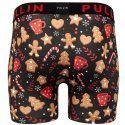 PULL IN Boxer long Homme Microfibre GINGERBREADBLK Noir Beige