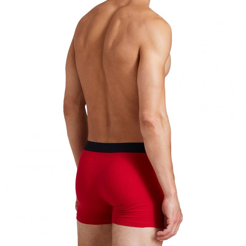 AUBADEMEN Lot de 2 Boxers Homme Coton Modal DUO HCNO Noir Rouge