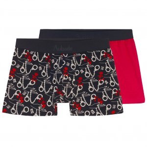 AUBADEMEN Lot de 2 Boxers Homme Coton Modal DUO HCNO Noir Rouge