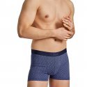 AUBADEMEN Lot de 2 Boxers Homme Coton Modal DUO MINI Bleu Marine