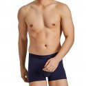 AUBADEMEN Lot de 2 Boxers Homme Coton Modal DUO MINI Bleu Marine