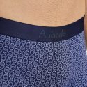 AUBADEMEN Lot de 2 Boxers Homme Coton Modal DUO MINI Bleu Marine