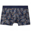 AUBADEMEN Boxer Homme Coton Modal BCAC Bleu Orange
