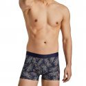 AUBADEMEN Boxer Homme Coton Modal BCAC Bleu Orange
