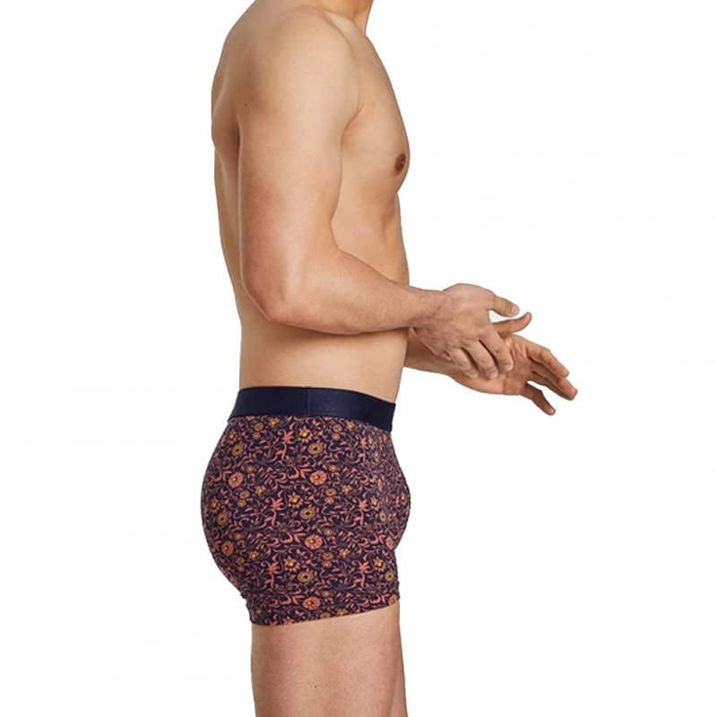 AUBADEMEN Boxer Homme Coton Modal BOTA Orange Noir