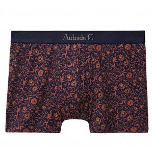 AUBADEMEN Boxer Homme Coton Modal BOTA Orange Noir