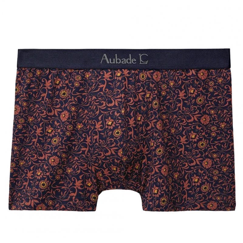 AUBADEMEN Boxer Homme Coton Modal BOTA Orange Noir