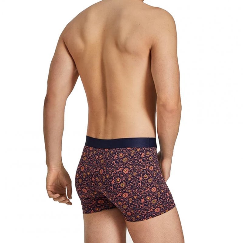 AUBADEMEN Boxer Homme Coton Modal BOTA Orange Noir