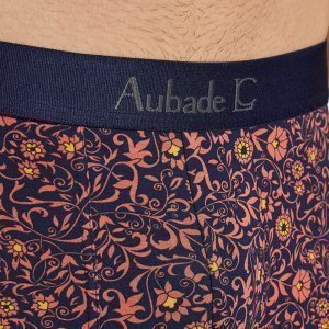 AUBADEMEN Boxer Homme Coton Modal BOTA Orange Noir