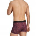 AUBADEMEN Boxer Homme Coton Modal OLVI Rouge Bordeaux