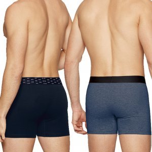 EDEN PARK Lot de 2 Boxers Homme Coton DUOUNI Bleu Marine