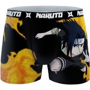 NARUTO Boxer Homme Microfibre ASS2 Noir Orange