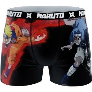 NARUTO Boxer Homme Microfibre ASS1 Noir Orange