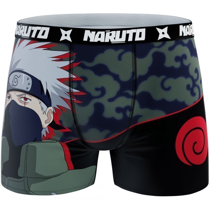 NARUTO Boxer Homme Microfibre ASS2 Noir Vert