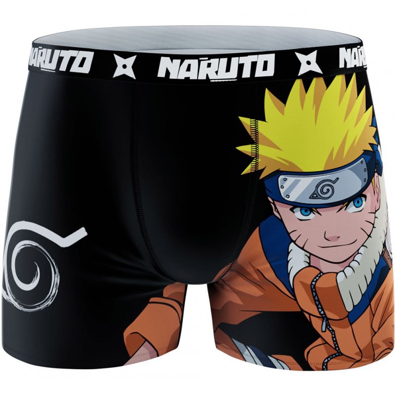 NARUTO Boxer Homme Microfibre ASS1 Noir Blanc