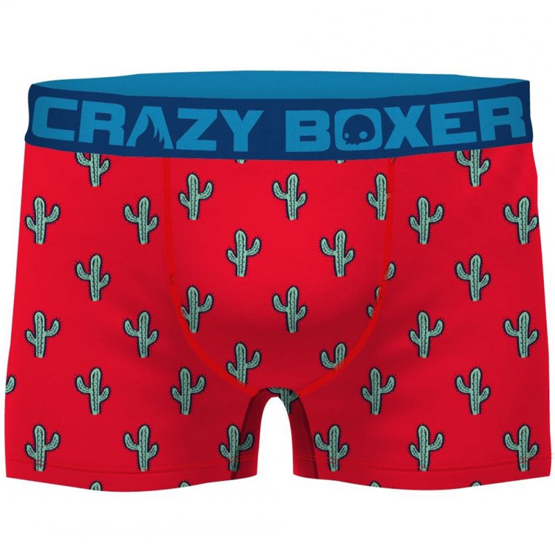 CRAZYBOXER Lot de 2 Boxers Homme Coton Bio BCBCX2 CAC Rouge Bleu