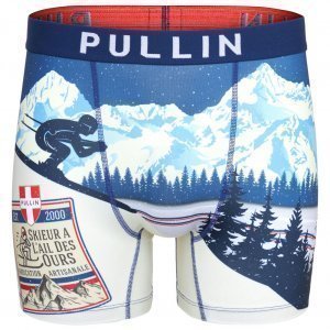 PULL IN Boxer Long Homme Microfibre SKIEURALAIL Bleu Blanc