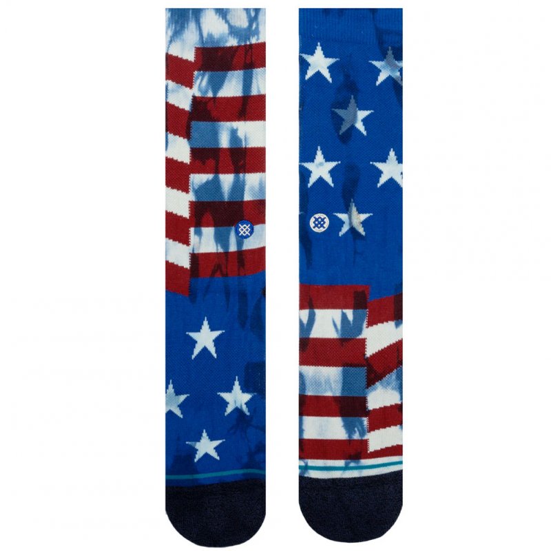 STANCE Chaussettes Homme Microcoton BANNER Bleu Blanc Rouge