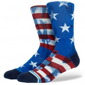 STANCE Chaussettes Homme Microcoton BANNER Bleu Blanc Rouge